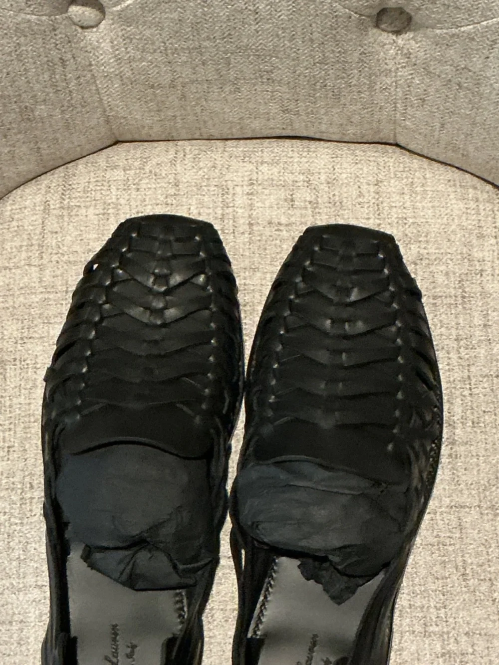 RALPH LAUREN PURPLE LABEL Black Burnished Vacchetta Casual Loafer $665 Sz 12(45)
